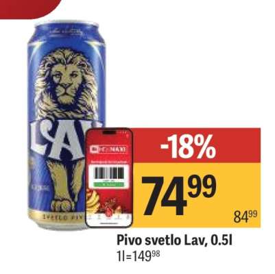 Pivo svetlo Lav 0.5l