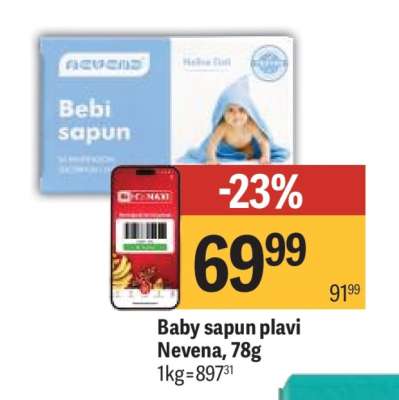 Baby sapun plavi Nevena, 78g