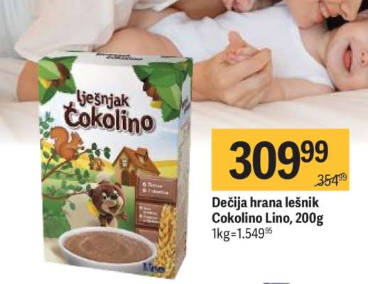 Dečija hrana lešnik Čokolino Lino, 200g