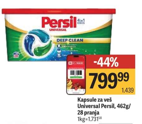 Kapsule za veš Universal Persil, 462g/28 pranja