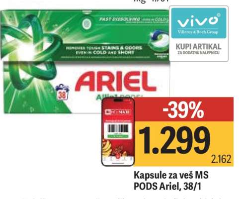 Kapsule za veš MS PODS Ariel, 38/1