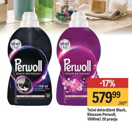 Tečni deterdžent Black, Blossom Perwoll, 1000ml/20 pranja