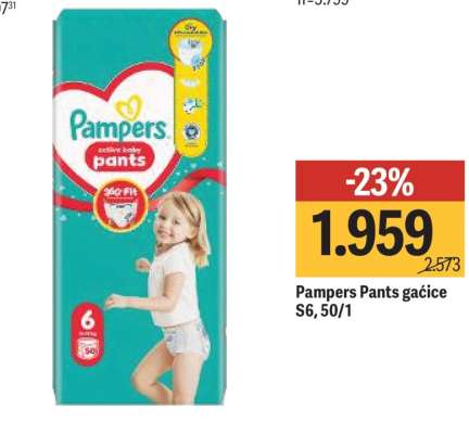 Pampers Pants gaćice S6, 50/1