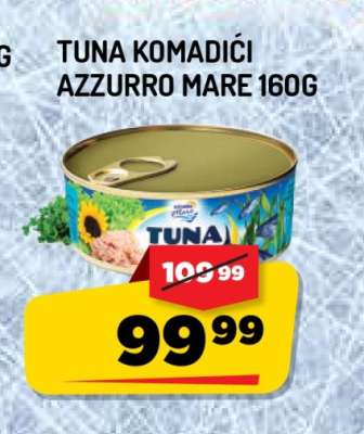 Tuna Komadići Azzurro Mare 160g
