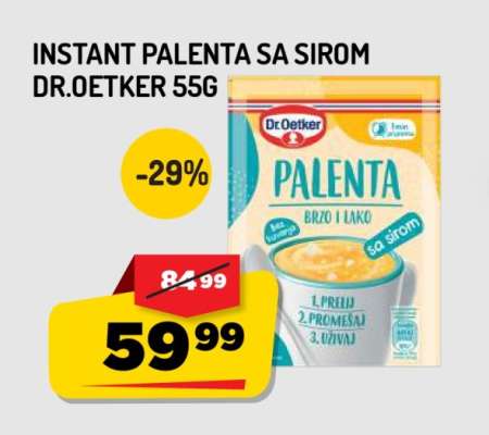 Instant palenta sa sirom Dr. Oetker 55g