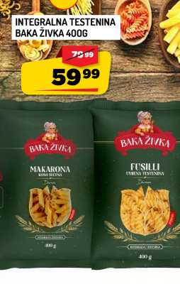 Integralna testenina Baka Živka 400g