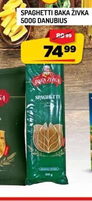 Spaghetti Baka Živka 500g Danubius