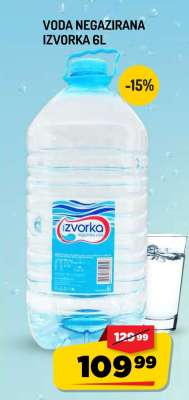 Voda negazirana Izvorka 6l