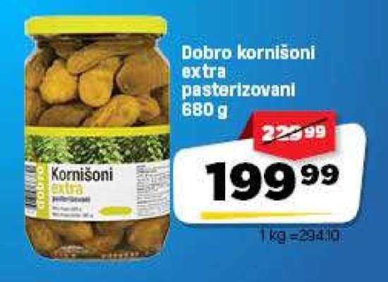 Dobro kornišoni extra pasterizovani 680 g