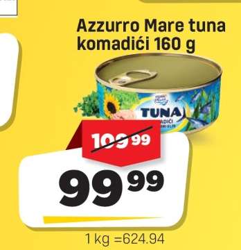 Azzurro Mare tuna komadići 160 g