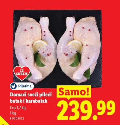 Domácí sveži pileći batak i karabatak