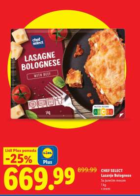 Chef Select Lazanje Bolognese