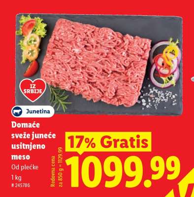 Domáce sveže juneće usitnjeno meso