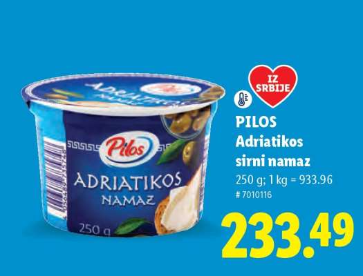 Pilos Adriatikos sirni namaz