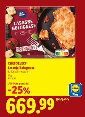 Chef Select Lazanje Bolognese