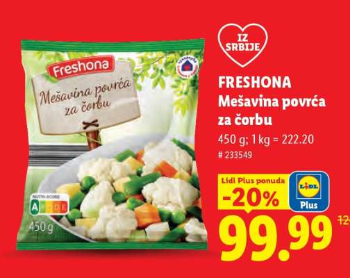 Freshona Mešavina povrća za čorbu