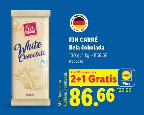 Fin Carré Bela čokolada