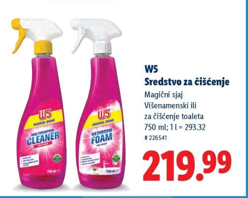 W5 Sredstvo za čišćenje