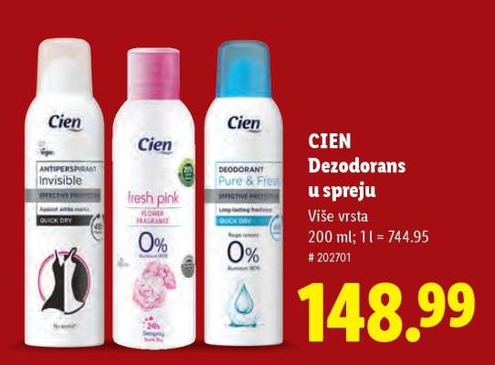 Cien Dezodorans u spreju