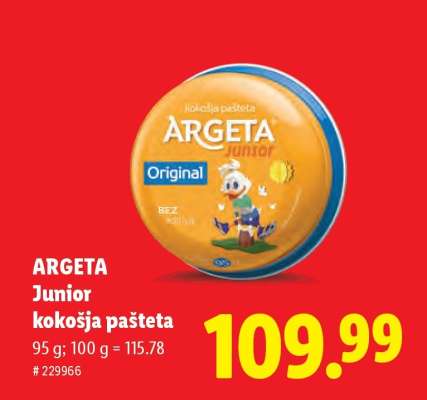 ARGETA Junior kokošja pašteta