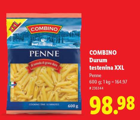 Combino Durum testenina XXL