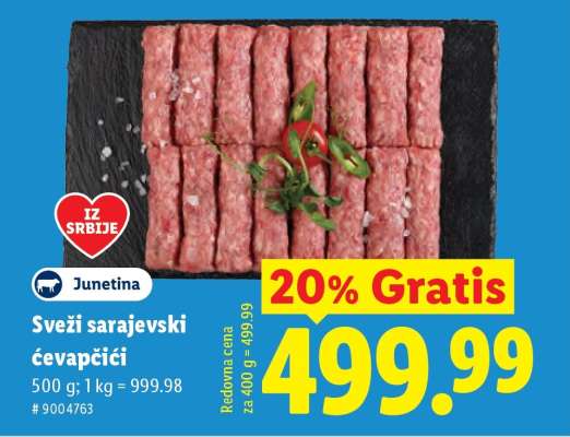 Svěží sarajevski čevapčiči