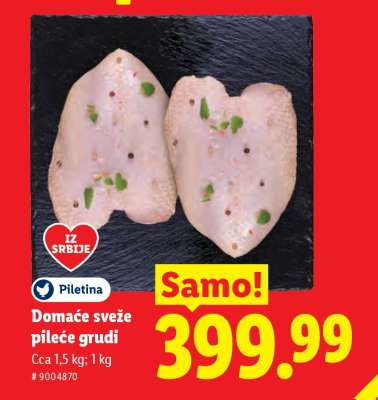 Domaće sveže pileće grudi
