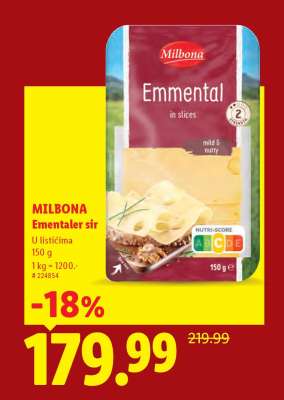 Milbona Ementaler sir