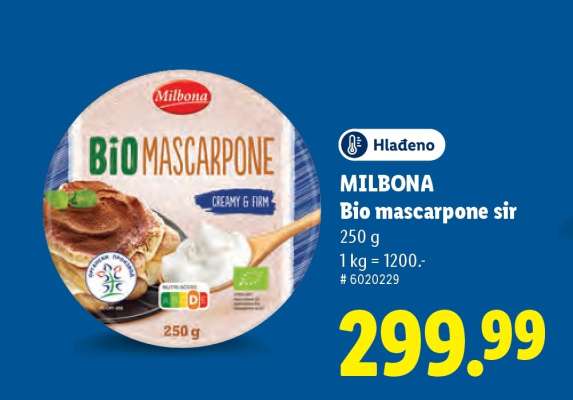 MILBONA Bio mascarpone sýr