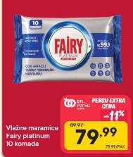 Vlažne maramice Fairy platinum