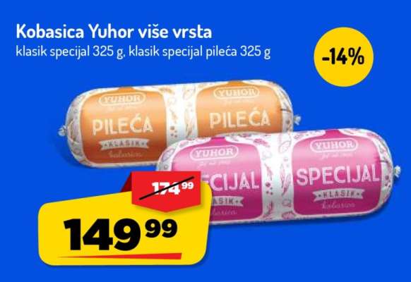 Kobasica Yuhor više vrsta