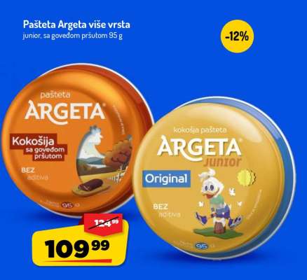 Pašteta Argeta više vrsta