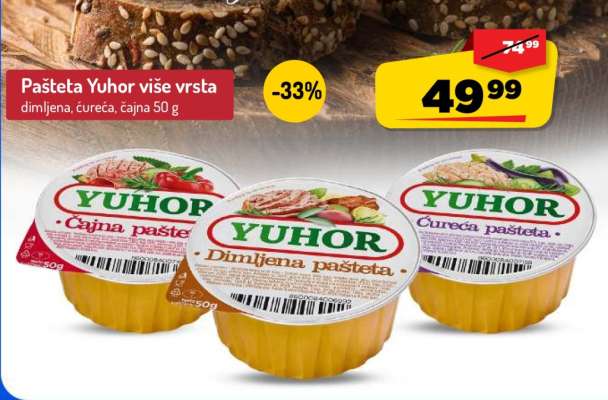 Pašteta Yuhor više vrsta