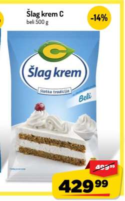 Šlag krem C beli 500 g