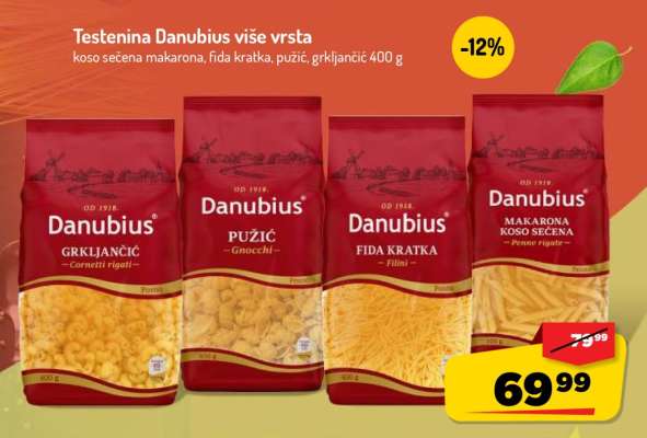 Testenina Danubius više vrsta