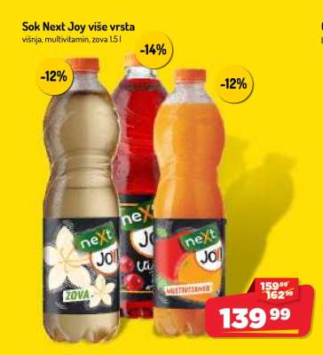 Sok Next Joy više vrsta