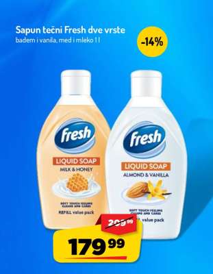 Sapun tečni Fresh dve vrste