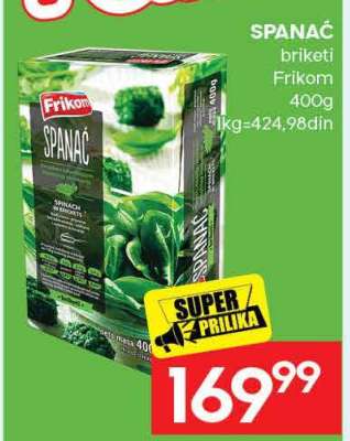 SPANAĆ briketi Frikom 400g