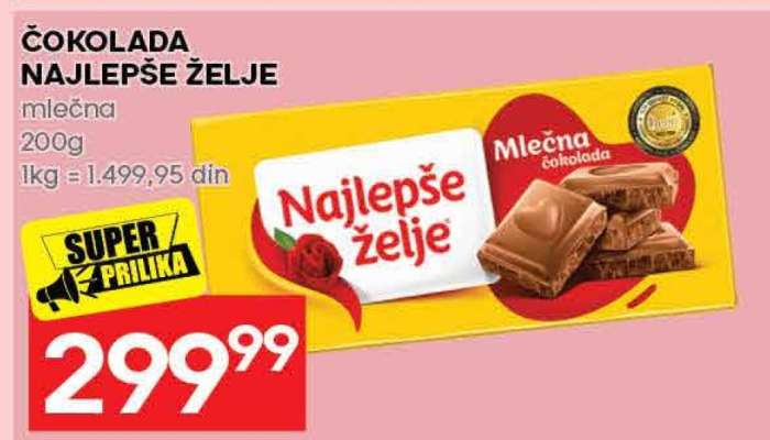 ČOKOLADA NAJLEPŠE ŽELJE