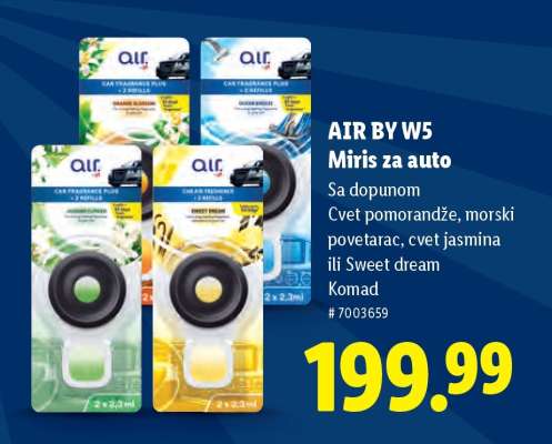 Air by W5 Miris za auto