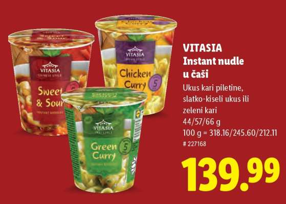 Vitasia Instant nudle u čaši