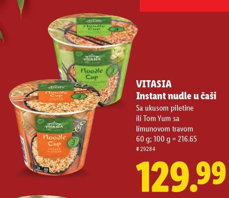 Vitasia Instant nudle u čaši
