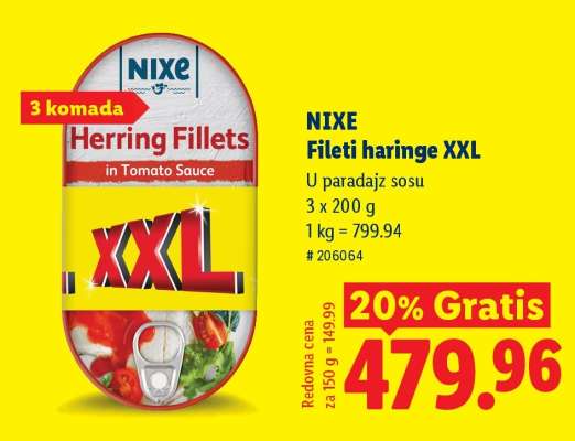 NIXE Fileti haringe XXL