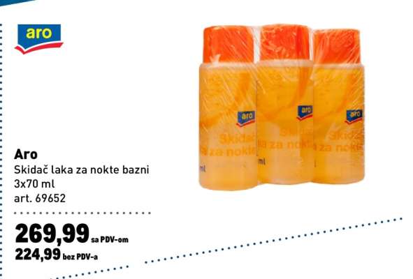 Aro Skidač laka za nokte bazni 3x70 ml