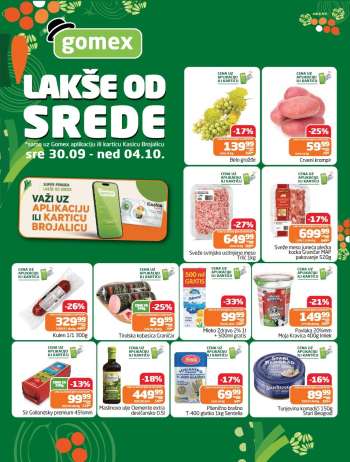 Gomex katalog - 30.09.2026 - 04.10.2026.
