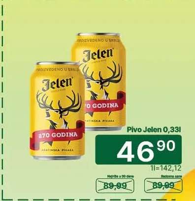 Pivo Jelen 0.33l