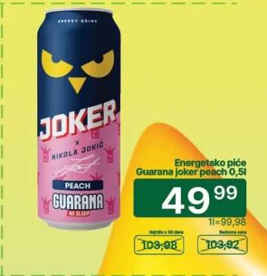 Energetsko piće Guarana joker peach 0,5l