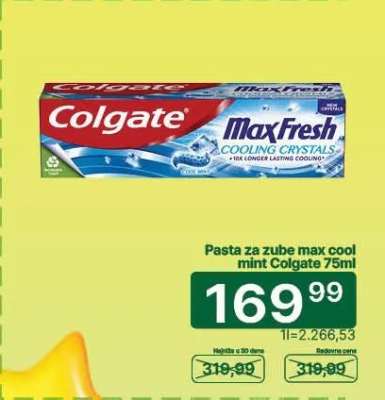 Pasta za zube max cool mint Colgate 75ml