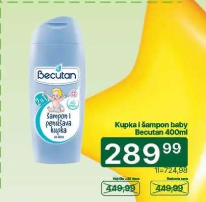 Kupka i šampon baby Becutan 400ml