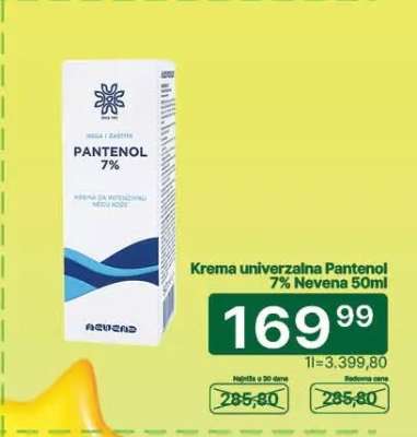 Krema univerzalna Pantenol 7% Nevena 50ml